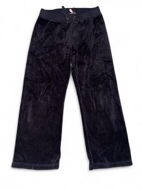 Juicy Couture Black Velour Sweatpants Girls Size 5